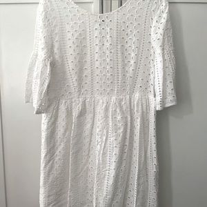 Day dress. Size M.  100% cotton, eyelet, Italian brand: Imperial.